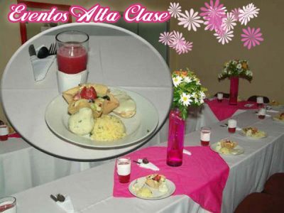 Catering Plato de comida y bebida 